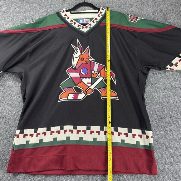 Vintage Phoenix Coyotes Starter Jersey Men’s XL Black Embroidered 90s Kachina - Picture 10 of 12